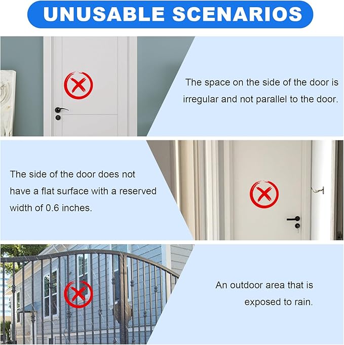 ANKOSHUN Door Window Alarm Sensors - Door Alarms for Kids Safety, Door Alarms for Home Security, for Home, Office, Store, Garage, Dorm Room, Apartment, RV, Silver Gray, 6 Pack