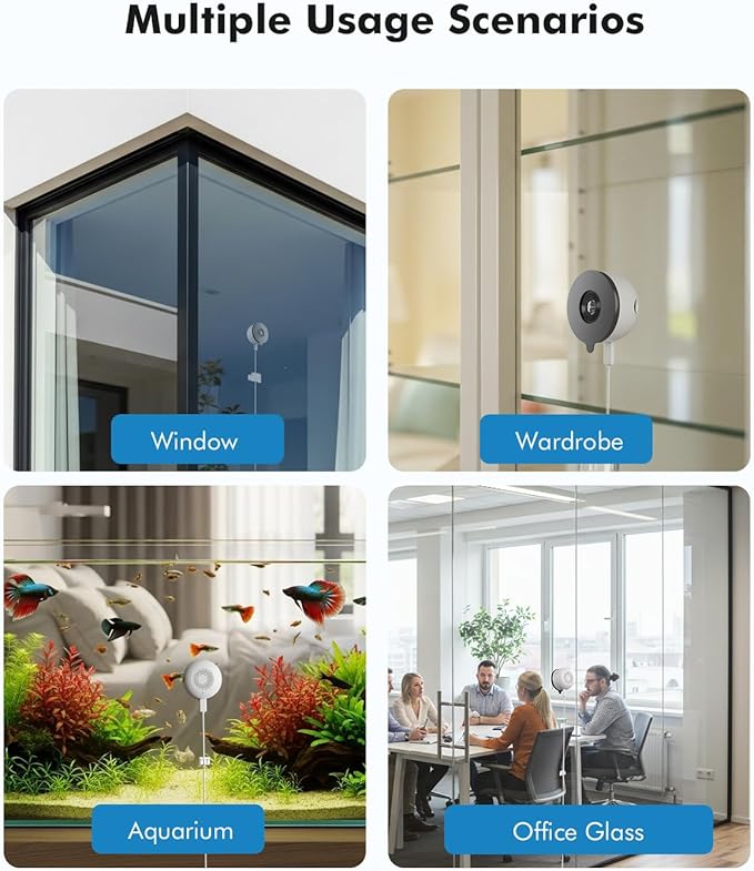 3MP 2K Window Security Camera, 5G & 2.4GHz WiFi Indoor Camera for Home Security with Starlight Color Night Vision, 24/7 Recording, Motion Detection, Easy & Quick Window Mount for Outdoor Monitoring
