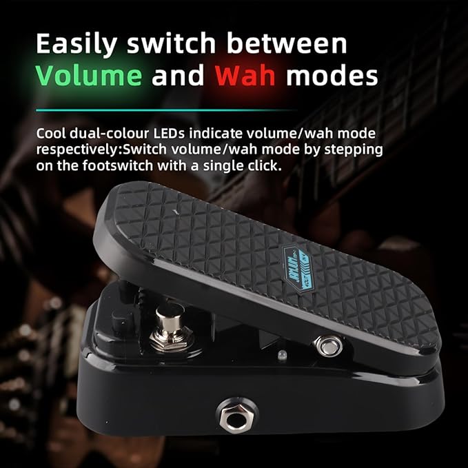 Btuty Guitar Wah Volume Pedal 2-in-1 Mini Wah & Volume Combo Pedal with RM Shielded Inductor & Active Volume Circuit for Electric Guitar Performance