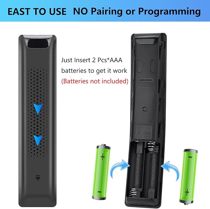 (Pack of 2) Replacement Remote Control for Samsung TV, Compatible for All Samsung TV LED QLED UHD SUHD HDR LCD Frame Curved Solar HDTV 4K 8K 3D Smart TVs