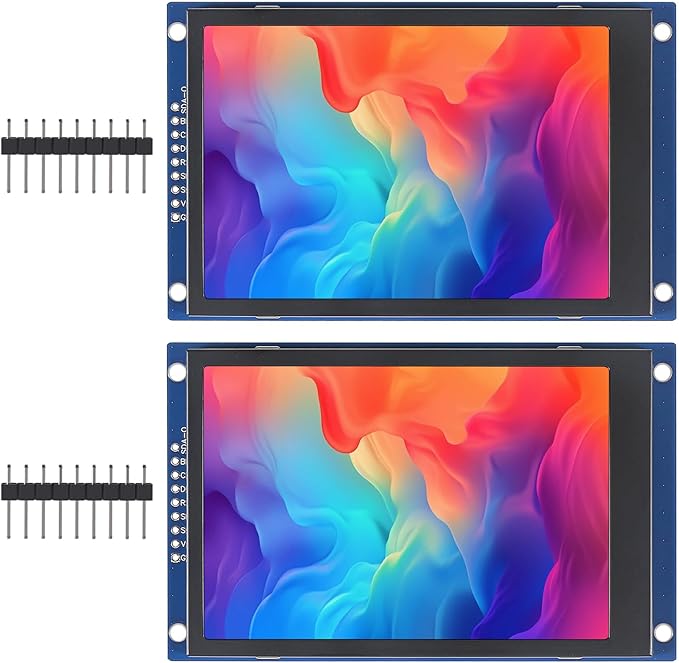 XIITIA 2pcs 3.5" SPI TFT LCD Display Module 320x480 RGB LCD Screen 3.3V ST7796 Drive SPI Interface 8pin Full Color for Arduino DIY
