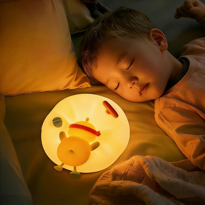 AuroraNiteBeam Duck Night Light for Kids, 7 Colors LED Nursery Lamp Dimmable & Rechargeable, Duck Silicone Lamp for Bedroom/Nursery,Room Decor Lamp Gift for Adult Toddler/Boys/Girls