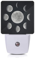 Smoaffly Moon Phases Night Light Plug-in LED Nightlights Auto Sensor Night Lamp Dusk-to-Dawn Lamp Home Decor for Nursery Children Girls Boys