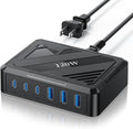 MaxLax 120W 6-Port USB Desktop Rapid Charging Station, 3 USB-C Ports + 3 USB-A Ports, PD & QC Smart Adaptive Charging, Compatible with MacBook/iPhone/Samsung/iPad and More(Black)
