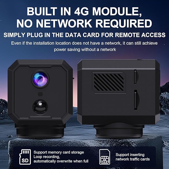 2K WiFi Indoor Camera with 64GB SD Card, Battery Powered Security Cam, 180-Day Standby, Night Vision, Real-Time Alert, Baby Monitor, Pet Cam for Home or Office, App Controled Movtion