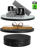 JAYEGT 3 in 1 Motorized Rotating Display Stand with 5.74/7.08/8.66 inch Replacement Mirror Cover， 22lbs Load , 360 Degree Electronic Turntable for Photography Products Shows, Jewelry (Mirror/3 in1 / Black/ NO Remote controller)