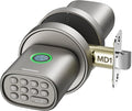 ThorBolt Keyless Entry Door Lock, Fingerprint Door Lock with Keypad Biometric Door Knob, Auto-Lock for Interior Doors Thickness up to 2-1/4", Bedroom, Home Office, Garage, 4xAA Alkaline, MD1 Titanium