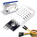 6 Set Digital Temperature and Humidity Sensor Modules, Compatible with DHT22/AM2302, 3.3V–5V Sensors for Arduino with Dupont Wires