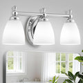 EJIAXIN Bathroom Light Fixtures, 3 Light Bathroom Lighting Fixtures Over Mirror Wall Mounted Lighting Chrome Vanity Light for Living Room Cabinet