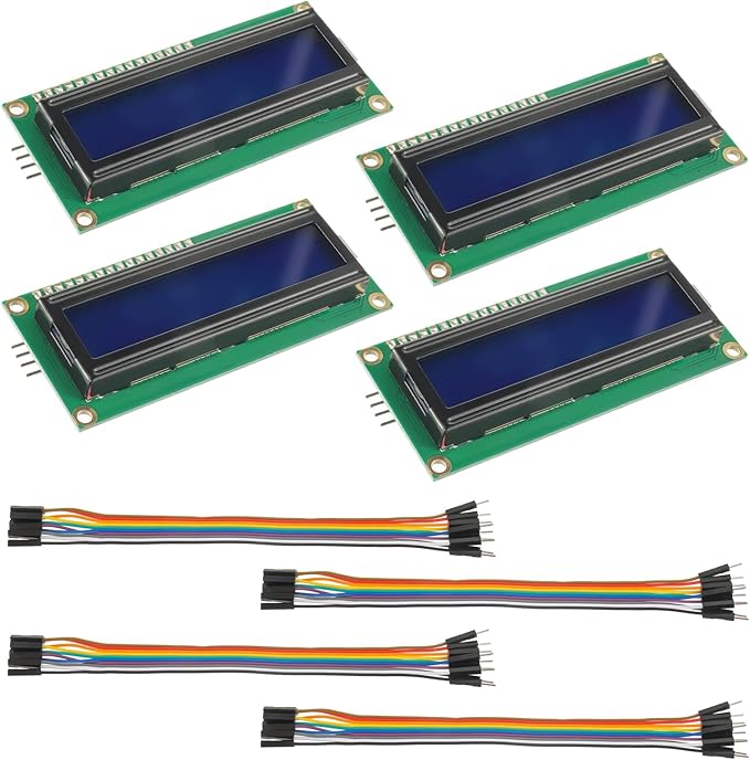 HUAREW 4pcs I2C IIC TWI 1602 Serial LCD Display Module 16x2 Compatible with Arduino Raspberry Pi