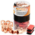 20PCS 6 AWG 5/16 3/8 inch Battery Cable Lugs,6 Gauge Copper Crimp Connector Ring Terminal Wire Ends with 20pcs 3:1 Adhesive Heat Shrink Tubing in Dual-neck Bottle