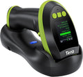 Tera Barcode Scanner Wireless with Screen: Pro Version 1D 2D QR with Setting Keypad Charging Cradle Works with Bluetooth 2.4G Wireless USB Wired Handheld Bar Code Reader HW0009 Green