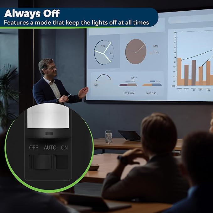 TOPGREENER in Wall PIR Motion Sensor Light Switch, Occupancy Sensor Switch, 𝐍𝐞𝐮𝐭𝐫𝐚𝐥 𝐖𝐢𝐫𝐞 𝐑𝐞𝐪𝐮𝐢𝐫𝐞𝐝, On/Off Override, 𝐒𝐢𝐧𝐠𝐥𝐞 𝐏𝐨𝐥𝐞, 4A, 500W, TSOS5-BKWP,Black,2 Pack