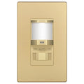 TOPGREENER Occupancy/Vacancy PIR Motion Sensor Light Switch, CDS Sensor with Learning Function, No Neutral Required, 200W Incandescent / 150W LED Load, UL Listed, Screwless Wall Plate, Gold
