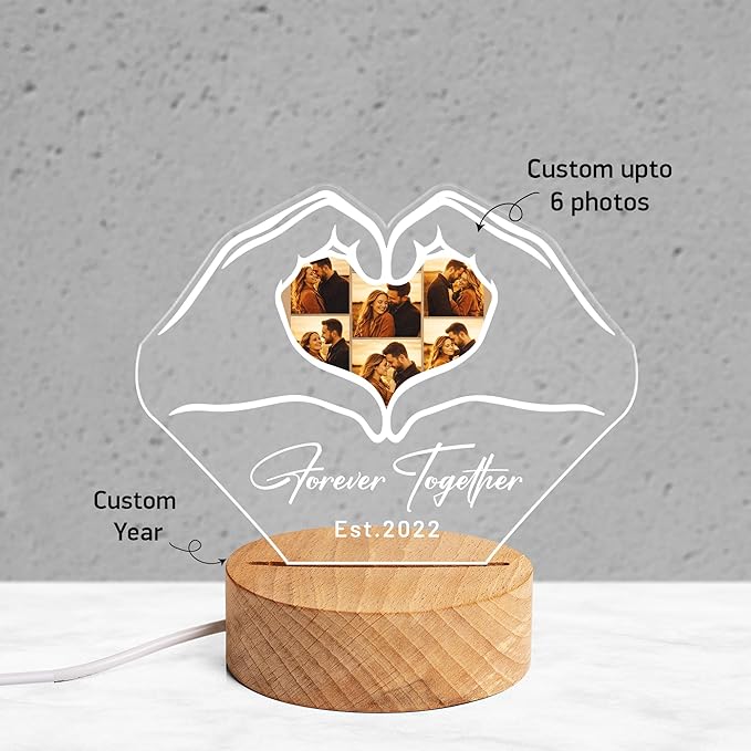 MamaEra Personalized Spotify Plaque Night Light with Photo - Custom Acrylic Glass LED Lamp Frame - Romantic Valentines Day Gift for Him Her Boyfriend Girlfriend Husband Wife Couple (Art Deco)