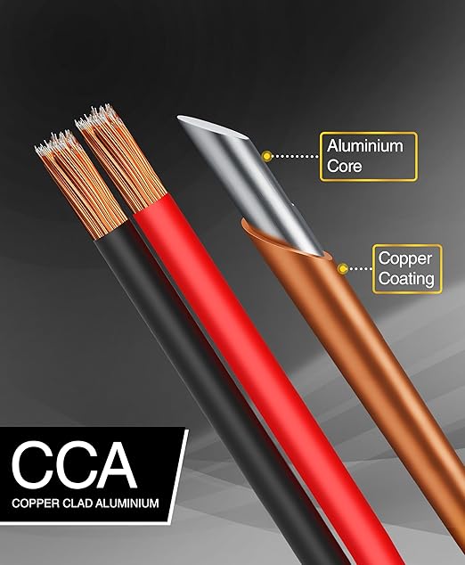 BlueRigger 16 Gauge Speaker Wire (50FT, 16 AWG, Speaker Cable, CCA, HiFi Stereo, Polarity Identification) - Car Audio Wire for Home Theater, Surround Sound Systems, Automotive Amps, Banana Plugs