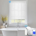 COOLWINDS Motorized Blinds with Remote Cordless Automatic Motorized Shades Custom Blinds for Windows Smart Curtains Compatible with Alexa Google Home(Light Filtering Cloud White,W44 x H72in)