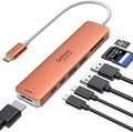 USB C Hub HDMI Adapter for MacBook Pro/Air, 7 in 1 USBC Dongle with HDMI, SD/TF Card Reader, USB C Data Port,100W PD, and 2 USB 3.0 Compatible for MacBook Pro/Air, Dell XPS, Lenovo Thinkpad.