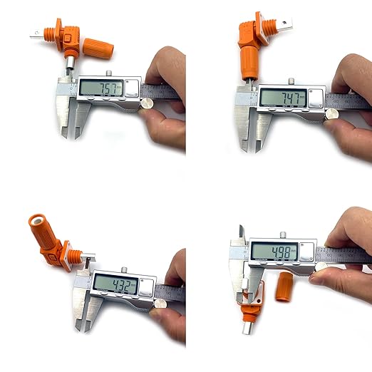 70A-120A 1000V Battery Energy Storage Connector, 10-25mm² High Current Connectors Quick Plug Terminal Orange Right Angle Plug and Socket IP67 Waterproof Power Adapter Threaded Wiring