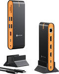 NOVOO Laptop Docking Station Dual Monitor, 15 in 1 Triple Display, 8K@30Hz DP, Dual 4K@60Hz HDMI, 10Gbps USB-A/C, SD/TF, 1Gbps Ethernet, Dual Monitor Adapter Dock for MacBook, Windows Laptops