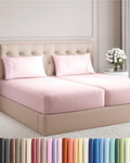 Split King Size 5 Piece Sheet Set - Comfy Breathable & Cooling Bed Sheets Set - Hotel Luxury Bedding for Women, Men, Kids, Teens, Boys & Girls - Deep Pockets, Soft, Wrinkle Free - Oeko-Tex - Lav Pink