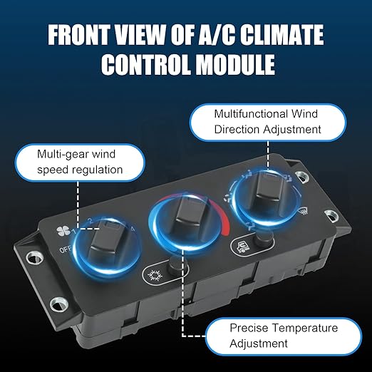 A/C Heater Climate Control Module Compatible with 2008-2018 Mack CHU612 CHU613 CHU614 1999-2018 CXU612 CXU613 CXU614 AC Temperature Control Switch Panel Replace#25110700 20992943 70826280