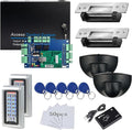 MENGQI-CONTROL 2 Doors PIR Exit Motion Sensor Access Control Metal Waterproof Keypad Reader Big Space Power Supply Box(can Put in Backup Battery) Strike Lock Digital Lock System