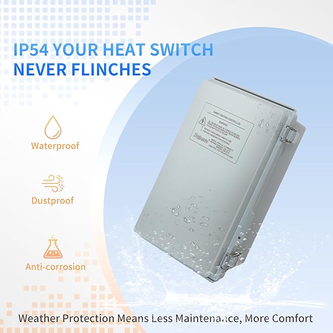 Zuomeng Smart Heat On/Off Controller, Compatible with Bromic Platinum & Tungsten Series, Remote App Control,Dual-Channel 3000W/15A per Channel, Wi-Fi & Bluetooth Enabled
