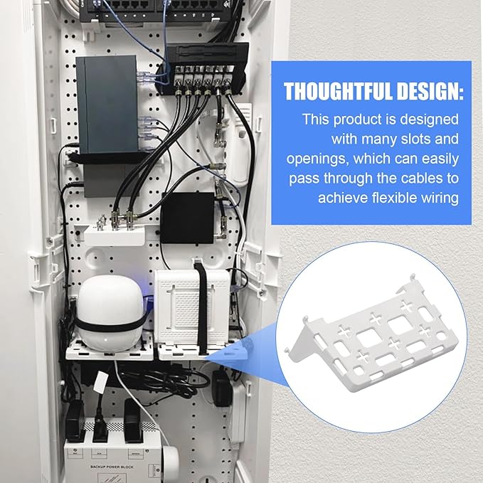 49605-aub Structured Media Panel Accessories Enclosure Universal Shelf Mounting Bracket for Leviton Media Panel -That Supports 20lbs of Weight - White