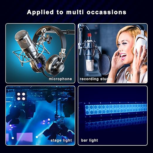 AuxLink XLR Cables 50ft 6Pack, Microphone Cable, Balanced XLR Male to Female Mic Cable Gold-Plated 3-Pins XLR Speaker Cables Compatible with Microphones, Stage Lighting, Speaker Systems and More