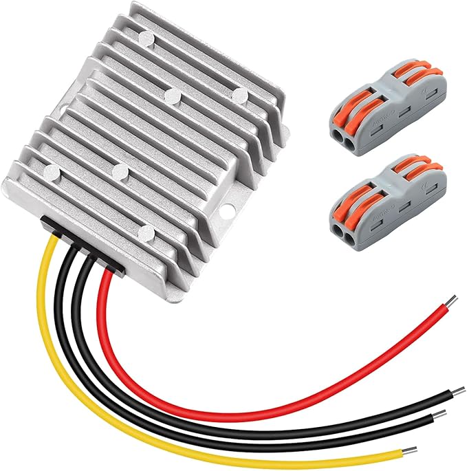 EAGWELL DC 8-40V to 12V Converter 6A 72W Step Down Converter Voltage Reducer IP68 Waterproof Transformer for Golf Cart Truck Boat Vehicle