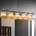 FDPBY Vanity Lights 6-Light Modern Crystal Vanity Light Sand Black Bathroom Light Fixtures Over Mirror Crystal Bathroom Vanity Lighting Fixtures