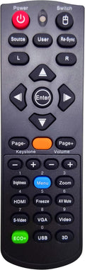 INTECHING Projector Remote Control for Optoma EW556, EX555, EX556, TW556-3D, TW635-3D, TX635-3D, W304M, W306ST, W401, W501, X304M, X306ST, X401, X501, ZW210ST, ZW212ST, ZX210ST, ZX212ST