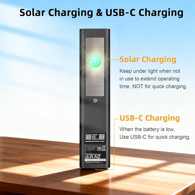 BN59-01357A Solar Voice Remote for Samsung TVs - Compatible with Frame/Neo QLED 4K/8K UHD Smart TVs (VG-TM2180ES/ZA), 3 App Shortcuts & Solar Charging