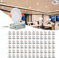 MKUJOO 72 Pack 6 Inch Ultra-Thin LED Recessed Ceiling Light with Junction Box,panel light,Daylight, 13W,2700K/3000K/3500K/4000K/5000K Selectable Dimmable Downlight ETL&FCC&CE and Energy Star Certified