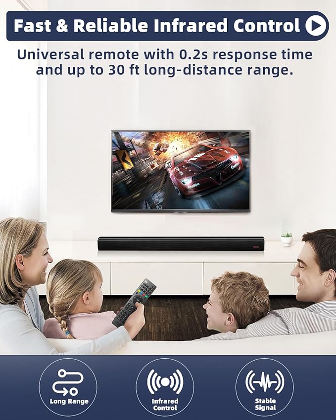 Universal Replacement TV Remote – Compatible with Samsung, LG, Sony, Vizio, Hisense, Philips, RCA, Sharp, Onn, Westinghouse, Element, Sanyo, Emerson, and More Brands