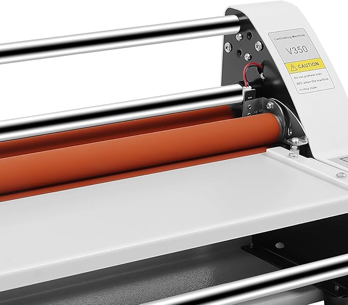 Cold Hot Roll Laminator, 110V 350mm Electronic Laminating Machine, 700W Single & Double Sided Thermal Laminator with Digital Display & Temperature Control for Paper Card PVC Foil