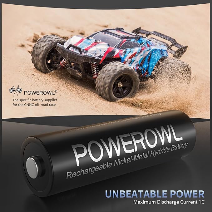 POWEROWL Rechargeable AA Batteries, 2800mAh High Capacity Double A Batteries NiMH Low Self Discharge, Qty 20