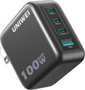 UNIWEI 100W USB C Charger Block, 4-Port GaN and Ultra-Compact Wall Adapter, for MacBook, iPhone 17/16 Series, Samsung Galaxy, Pixel, and More