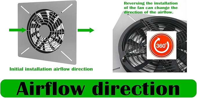 MEOZRI Basement Attic Crawlspace Ventilation Fan Window Exhaust Fan Ultra-Thin Design Reversible Airflow (Large-740CFM-16.9 * 12.9 Inch)