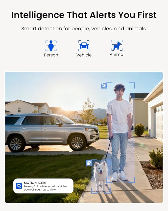 REOLINK Video Doorbell PoE Camera – 2K IP Security Camera Outdoor with Chime V2, 4:3 Aspect Ratio, 180 Degree Diagonal, 2-Way Talk, Plug & Play, Secured Local Storage, No Monthly Fee