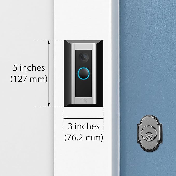 Ring Doorbell Mount - Hidden River Lab genuine Wall plate for Ring Wired Doorbell PRO (formerly Ring PRO2) - Premium adapter plate - Black