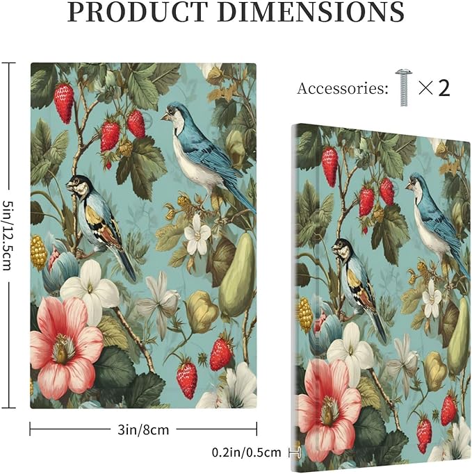 Bvtewkhz William Morris Flower No Device Single Blank Wall Plate Cover Decorative Light Switch Covers Electrical Faceplate Switch Plates for Bathroom Kitchen Home