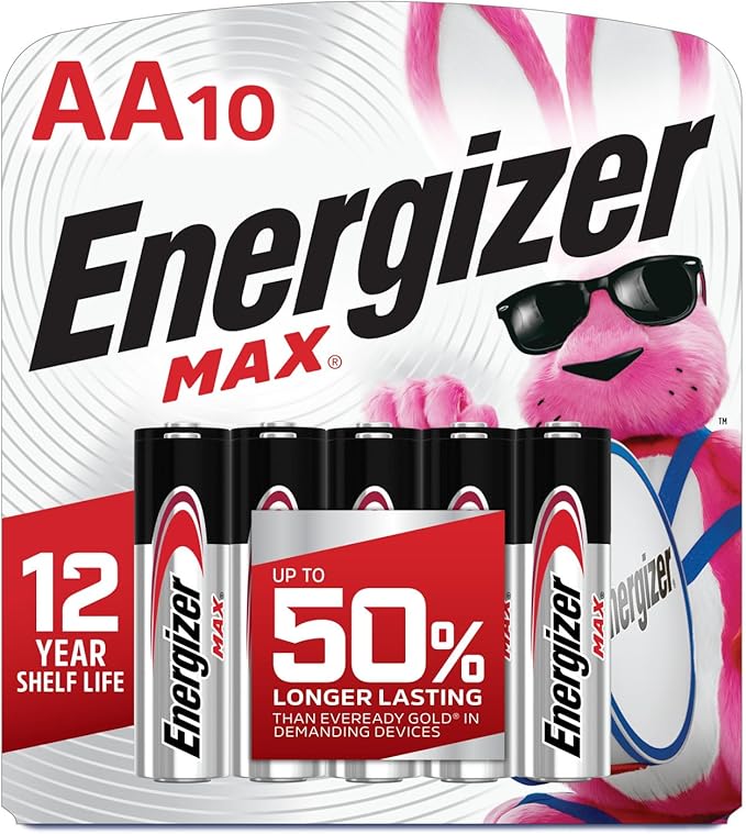 Energizer AA Batteries, MAX Double AA Battery Alkaline, 10 Count