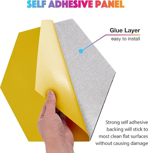 Acoustic Panels 18 Pack Soundproof Wall Panels, 14" X 12" X 0.4" Sound Proof Panles, High-Density Wall Decoration Sound Absorbing Panel, Hexagon Wall Panel for Home Office with Self-Adhesive(Gray)