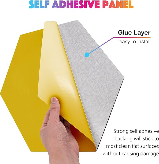 Acoustic Panels 18 Pack Soundproof Wall Panels, 14" X 12" X 0.4" Sound Proof Panles, High-Density Wall Decoration Sound Absorbing Panel, Hexagon Wall Panel for Home Office with Self-Adhesive (White)