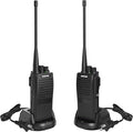 SAMCOM FPCN20A Walkie Talkies with Earpiece, Upgrade Portable UHF Two-Way Radios, VOX, Voice Playing, Rugged 2 Way Radios, 3000mAh Rechargeable for Aduls Church Construction Industrial, 2 Pcs