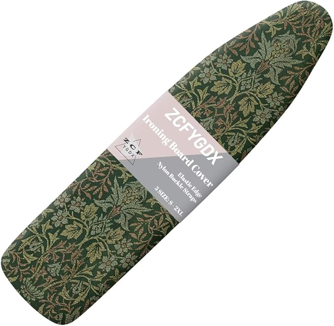 ZCFYGDX Breathable Ironing Board Cover Decor, Resist Scorching & Staining, 15x48 Wear & Soil Resistant Covers, Elastic Edges,3 Fasteners,Anti-Scorch Polyester Fabrics William Morris Prints