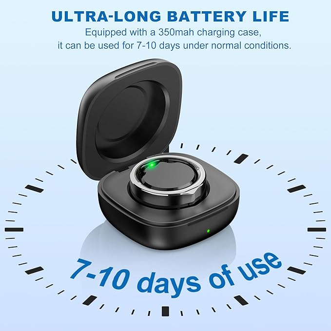 SEEKZERO Smart Ring for Women Men,No Subscription Fee (Black, 10)