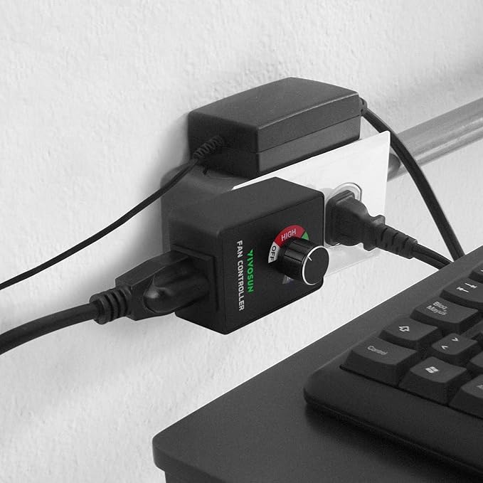 VIVOSUN Variable Speed Controller Cordless Vent Blower Speed Adjuster for Inline Duct Exhaust Fan